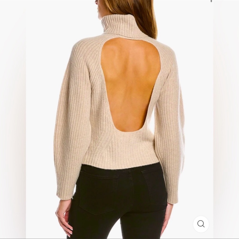 VINCE CASHMERE BACKLESS SWEATER - Picture 3 of 7